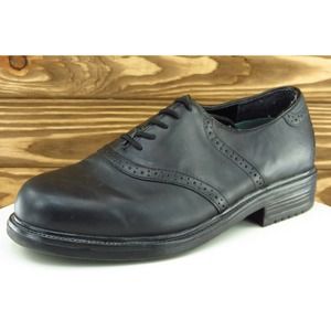 Nunn Bush Shoes Sz 10 M Almond Toe Black Saddle Oxfords Leather Men‎